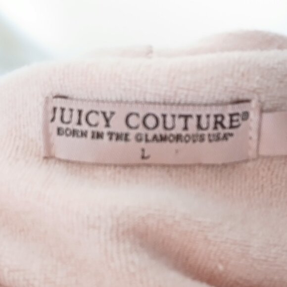 Juicy Couture Ruffled Embroidered Crest Bath Robe Size Large - Picture 6 of 7